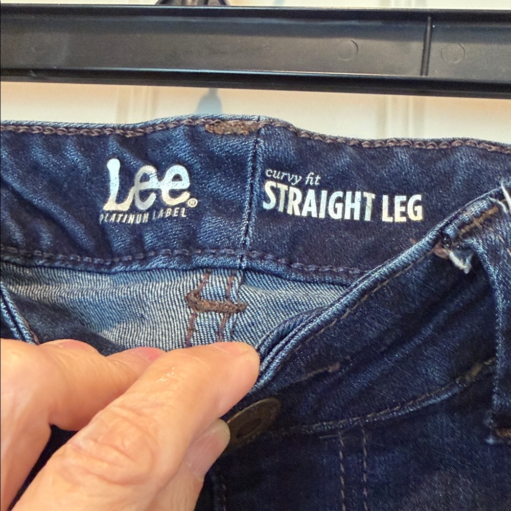 Lee Straight Leg Curvy Fit Jeans - Dark Blue